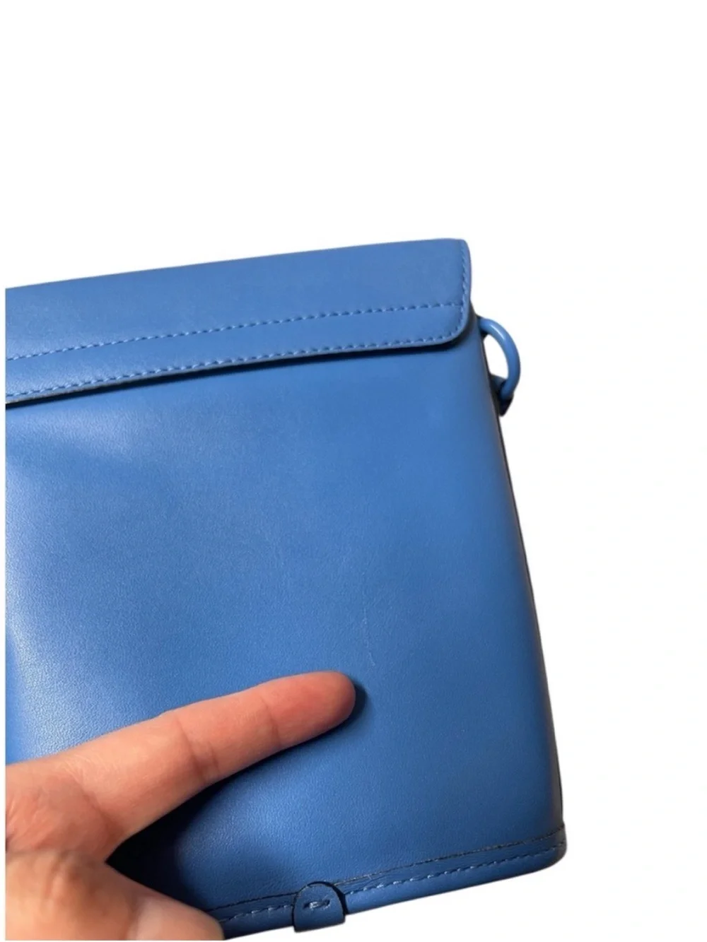 COACH Track Small Flap Crossbody in Racer Blue Calf Leather